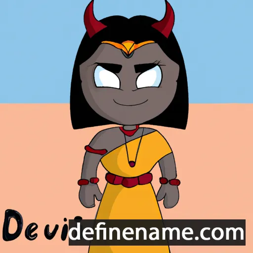 cartoon of the name Devi