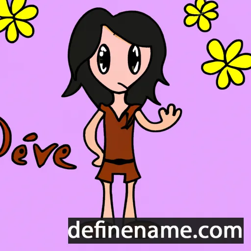 cartoon of the name Devie