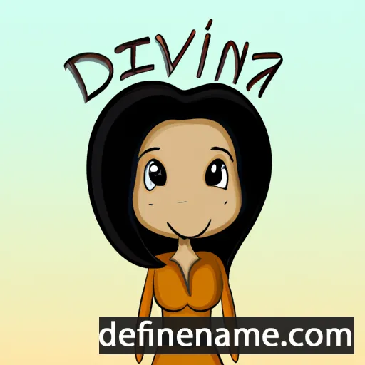 cartoon of the name Devina