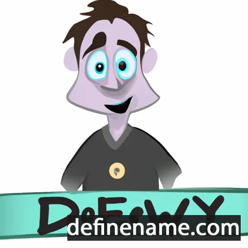 cartoon of the name Dewey