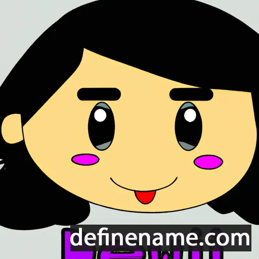 cartoon of the name Dewi Sri