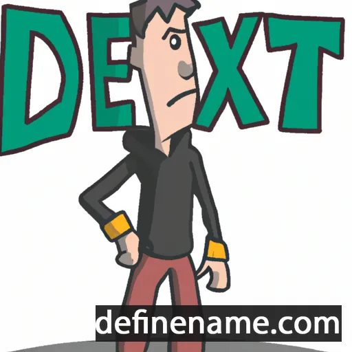 cartoon of the name Dexten