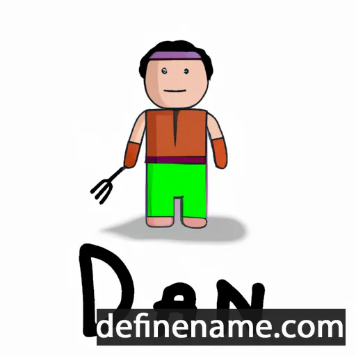 cartoon of the name Dhan