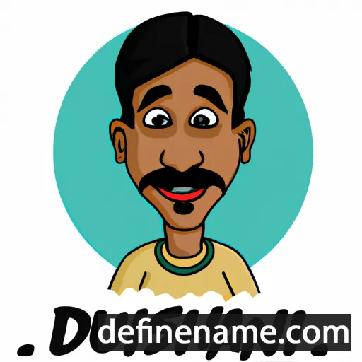 cartoon of the name Dhanush