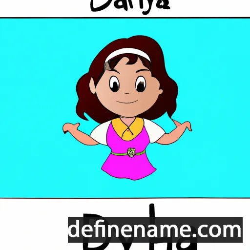 cartoon of the name Dhanya