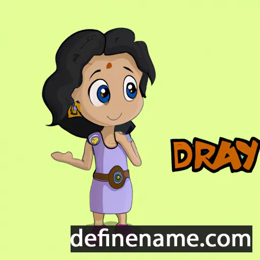 cartoon of the name Dhariya