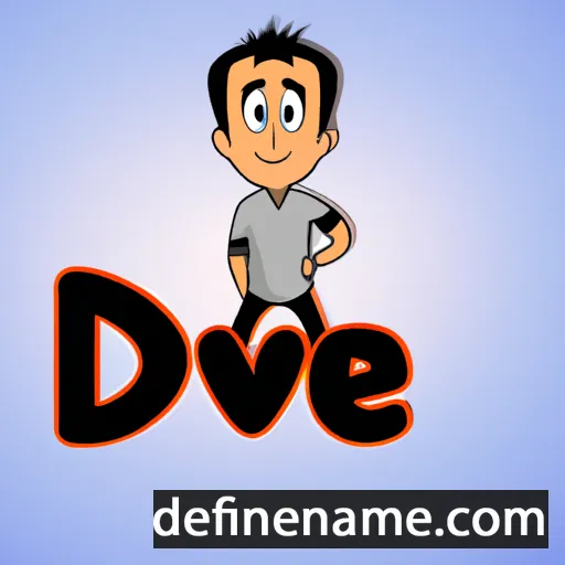 cartoon of the name Dhev