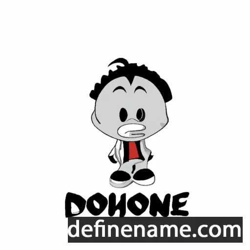 cartoon of the name Dhonnie