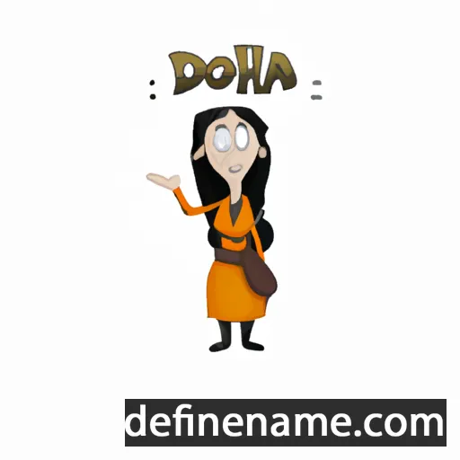 cartoon of the name Dhora