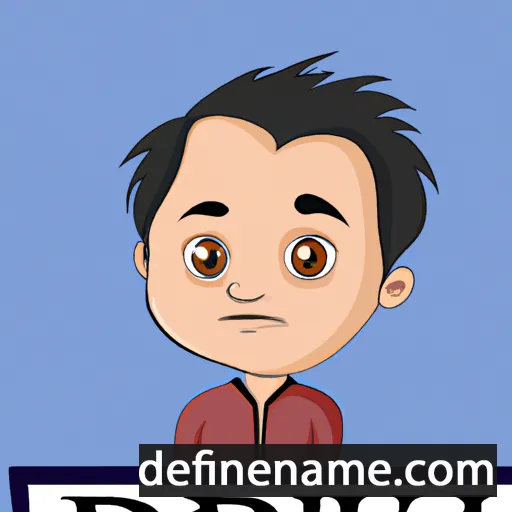 cartoon of the name Dhruv