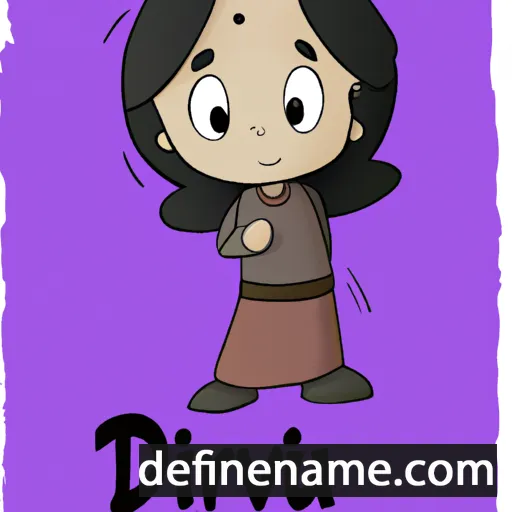 cartoon of the name Dhruvi