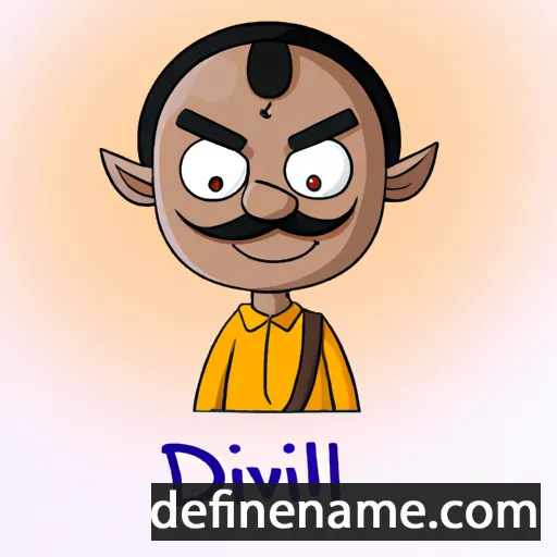 cartoon of the name Dhruvil