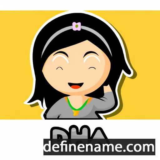 cartoon of the name Diah