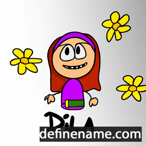 cartoon of the name Diala