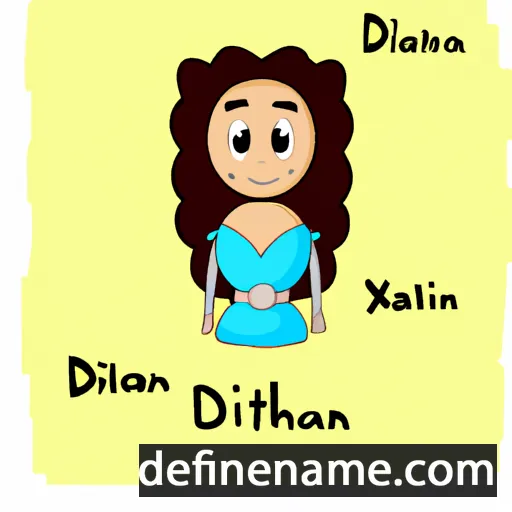 cartoon of the name Dianah