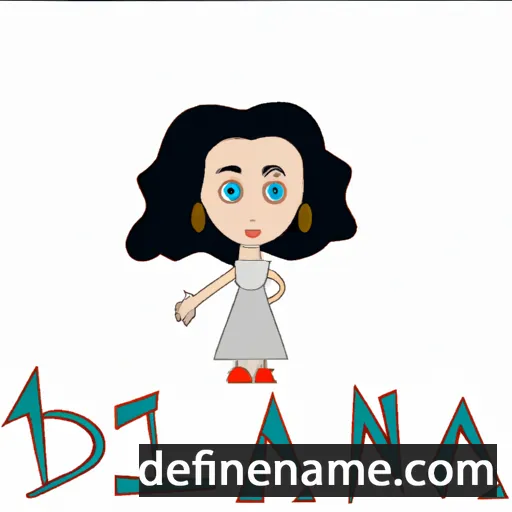 cartoon of the name Diania