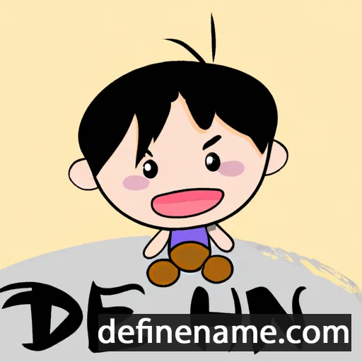 cartoon of the name Dĩnh