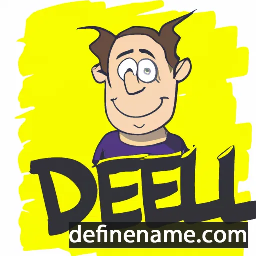 cartoon of the name Diell