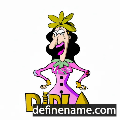 cartoon of the name Dildora