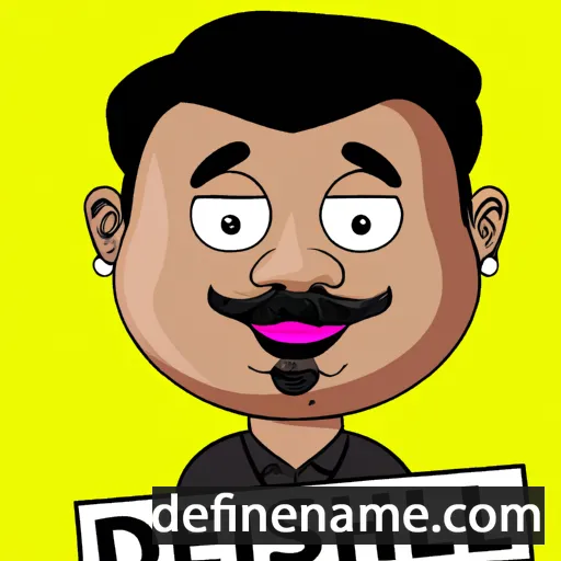 cartoon of the name Dilesh