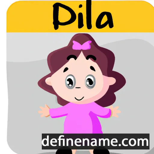 cartoon of the name Dillah