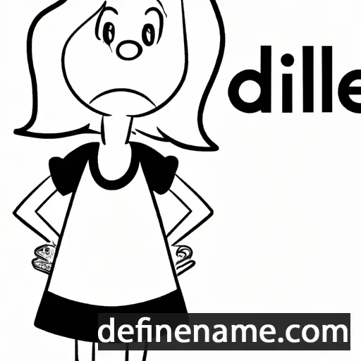 cartoon of the name Dillie