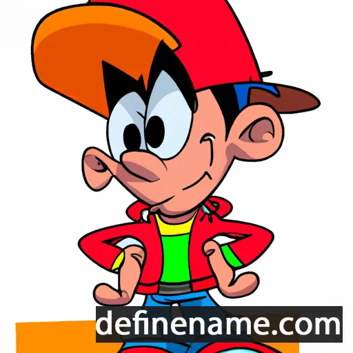 cartoon of the name Dillyn