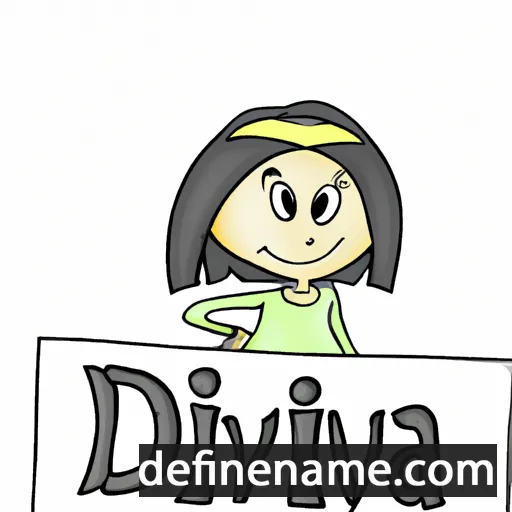 cartoon of the name Dinalva