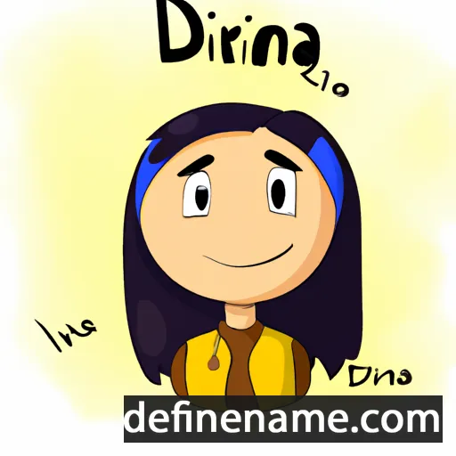 cartoon of the name Dinara