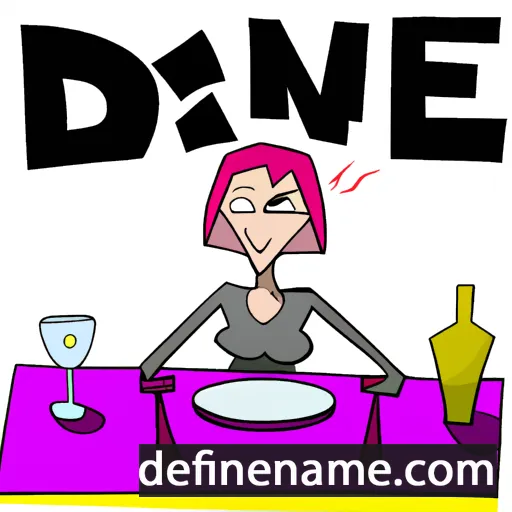 cartoon of the name Dine