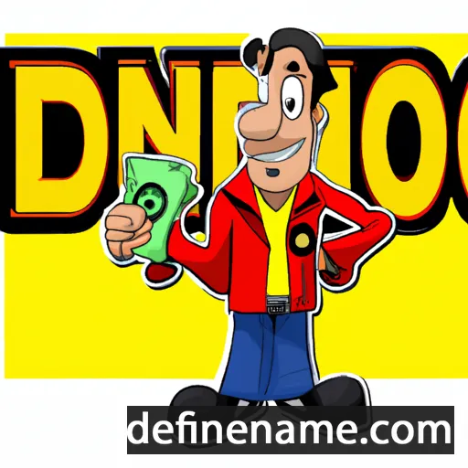 cartoon of the name Dinero