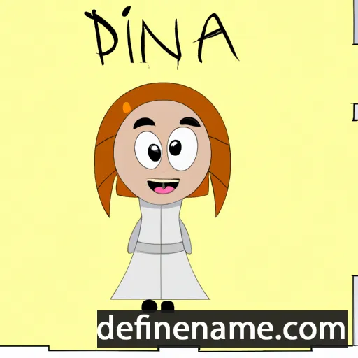 cartoon of the name Dinfna