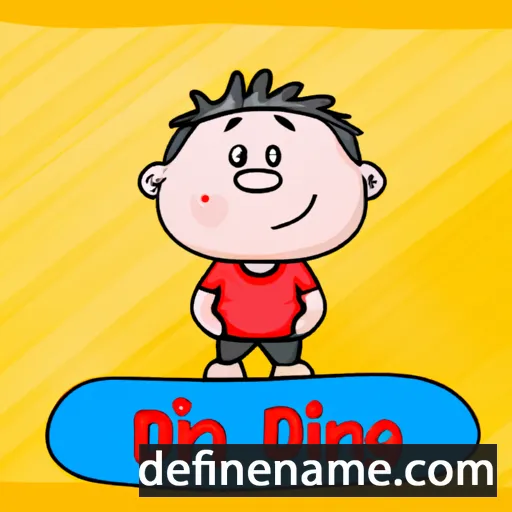 cartoon of the name Dinh