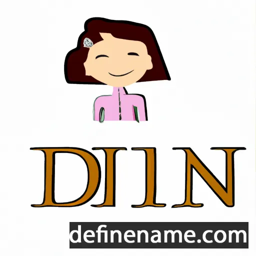 cartoon of the name Dini