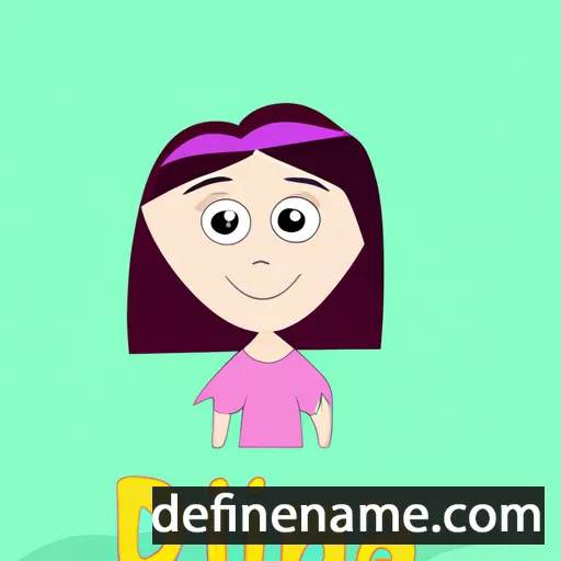 cartoon of the name Dinija