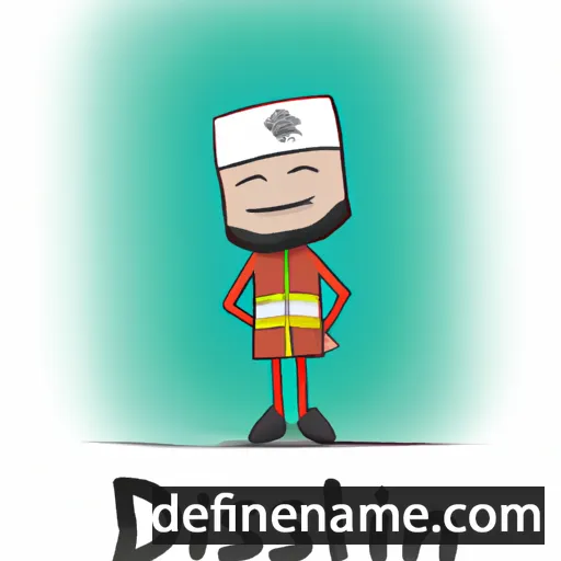 cartoon of the name Dinislam