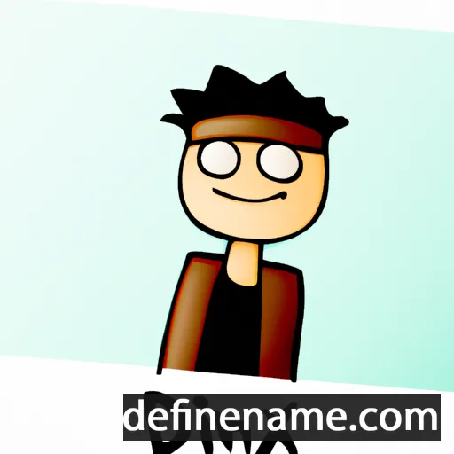 cartoon of the name Dinixh