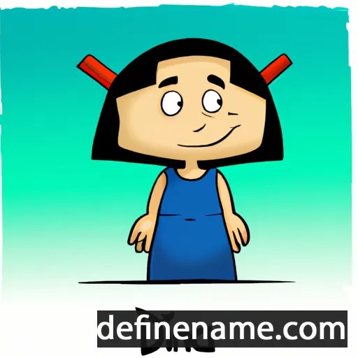 cartoon of the name Dinja