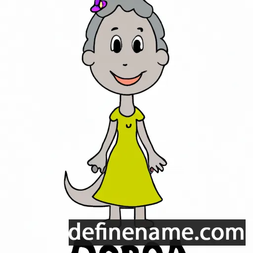 cartoon of the name Dinorá