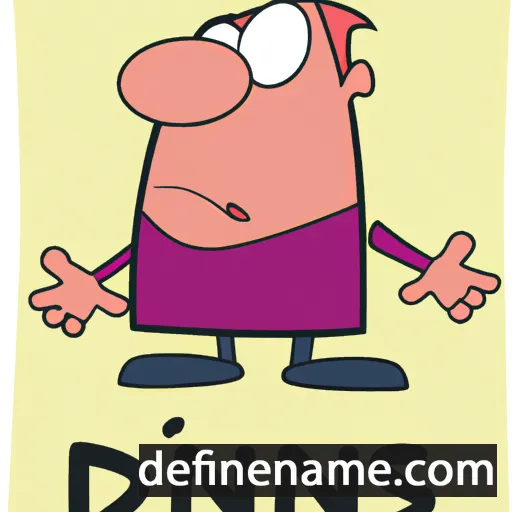 cartoon of the name Dins