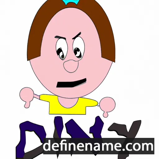 cartoon of the name Diny