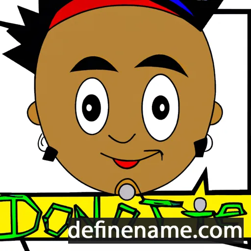 cartoon of the name Dionte'