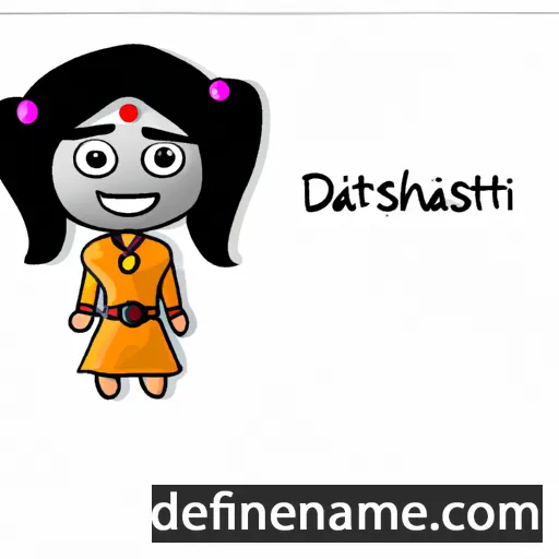 cartoon of the name Dishanti