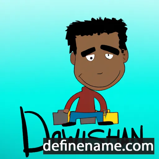 cartoon of the name Dishawn