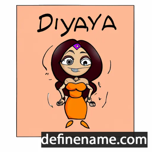 cartoon of the name Divanya