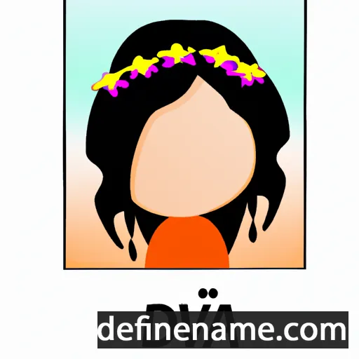 cartoon of the name Diwa