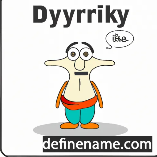 cartoon of the name Diyorbek