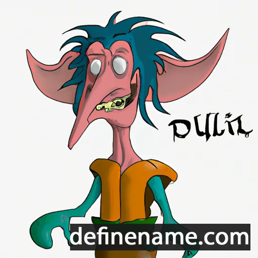 cartoon of the name Djulin