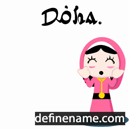 cartoon of the name Doa'a