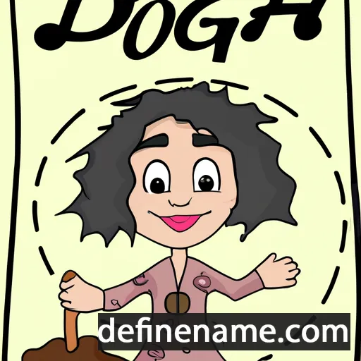 cartoon of the name Dojiá